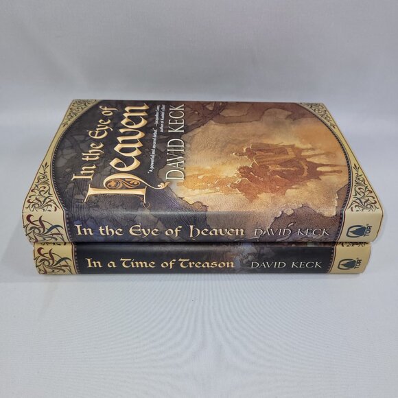 David Keck 2 Novels Hardcover Book First Edition Eyes of Heaven & Time Treason - Picture 2 of 2